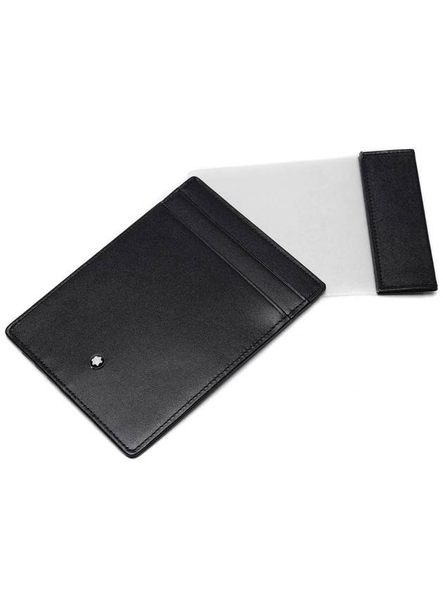 Meisterstück Pocket 4cc Leather Card Wallet Black - MONTBLANC - BALAAN 6