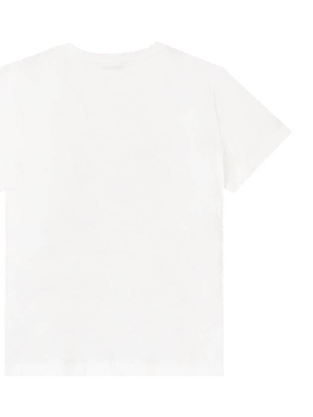 Women's Embroidered Cotton Short Sleeve T-Shirt White - MAX MARA - BALAAN.