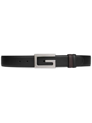 Square G Buckle Reversible Belt Black - GUCCI - BALAAN 1