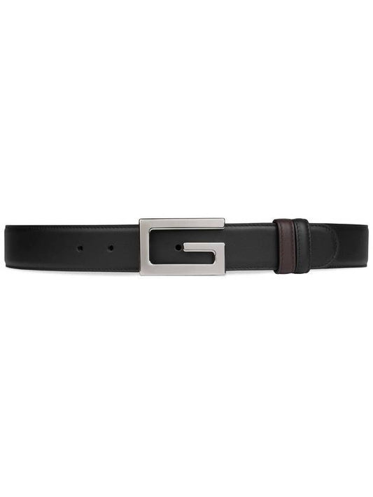 Square G Buckle Reversible Belt Black - GUCCI - BALAAN 1