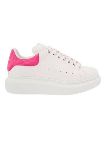 Women Oversized Suede Tab Low Top Sneakers White - ALEXANDER MCQUEEN - BALAAN 1