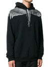 Grey Wing Print Hoodie Black - MARCELO BURLON - BALAAN 4