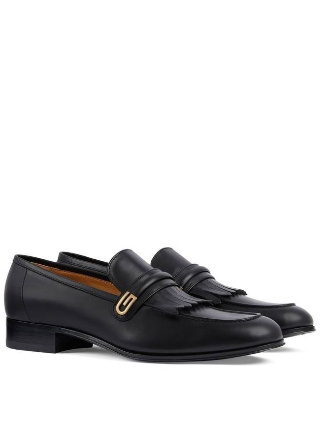 Mirror G Leather Loafers Black - GUCCI - BALAAN 3