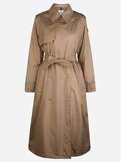 Women's Barbetane Down Trench Coat Camel Beige - MONCLER - BALAAN 2