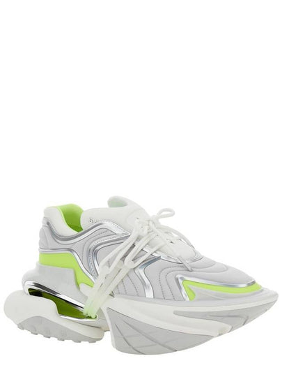 'Unicorn' White Low Top Sneakers In Neoprene And Leather Man - BALMAIN - BALAAN 2