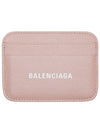 Cash Logo Card Wallet Powder Pink - BALENCIAGA - BALAAN 1