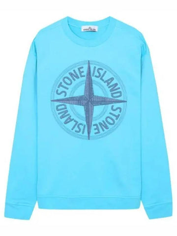 Garment dyeing compass logo embroidery sweatshirt - STONE ISLAND - BALAAN 1