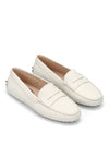 Women's Gommino Leather Driving Shoes White - TOD'S - BALAAN 3