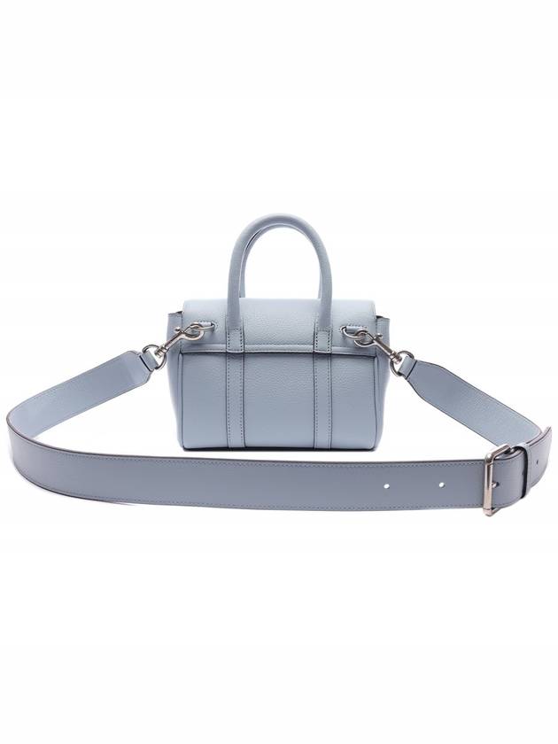 Bayswater Leather Shoulder Bag Light Blue - MULBERRY - BALAAN 5