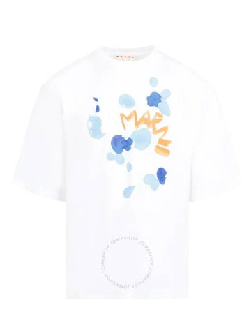 Marni Dripping Print Cotton T Shirt Brand Size 52 US Size 42 - MARNI - BALAAN 1