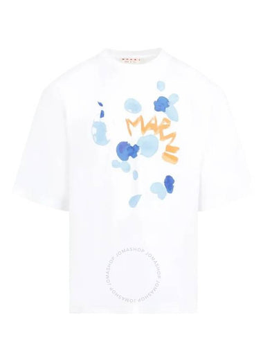 Marni Dripping Print Cotton T Shirt Brand Size 52 US Size 42 - MARNI - BALAAN 1