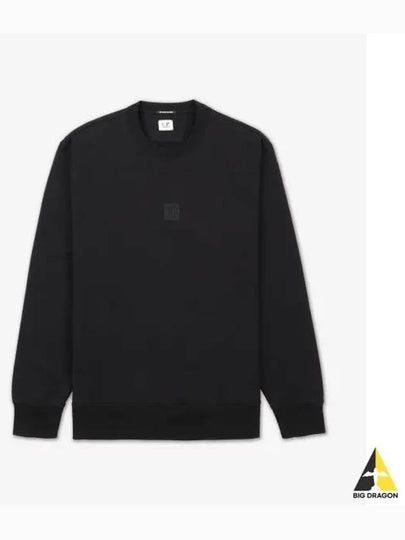 Stretch Fleece Crew Neck Sweatshirt Black - CP COMPANY - BALAAN 2