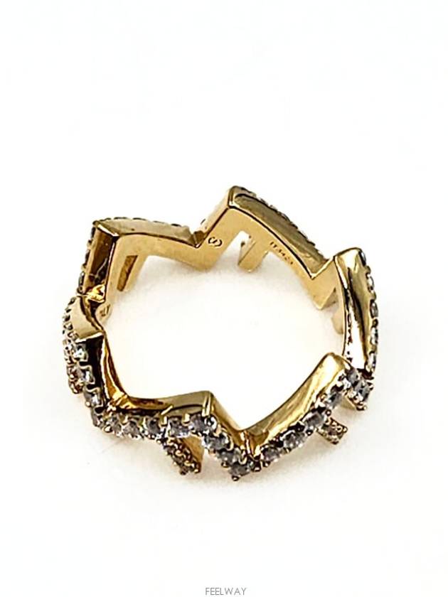 F logo cubic ring - FENDI - BALAAN 4