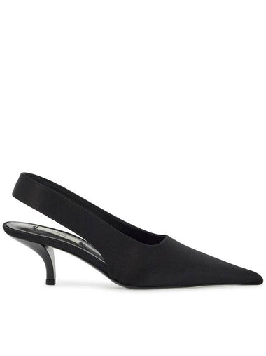 black satin slingbacks with stiletto heel - TOTEME - BALAAN 1