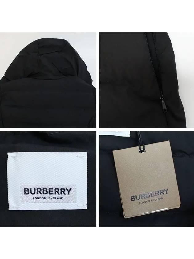 Logo Buckle Belt Long Hooded Padding Black - BURBERRY - BALAAN 6