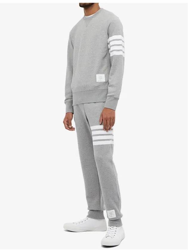 4 Bar Loopback Jersey Sweatshirt Light Grey - THOM BROWNE - BALAAN 5