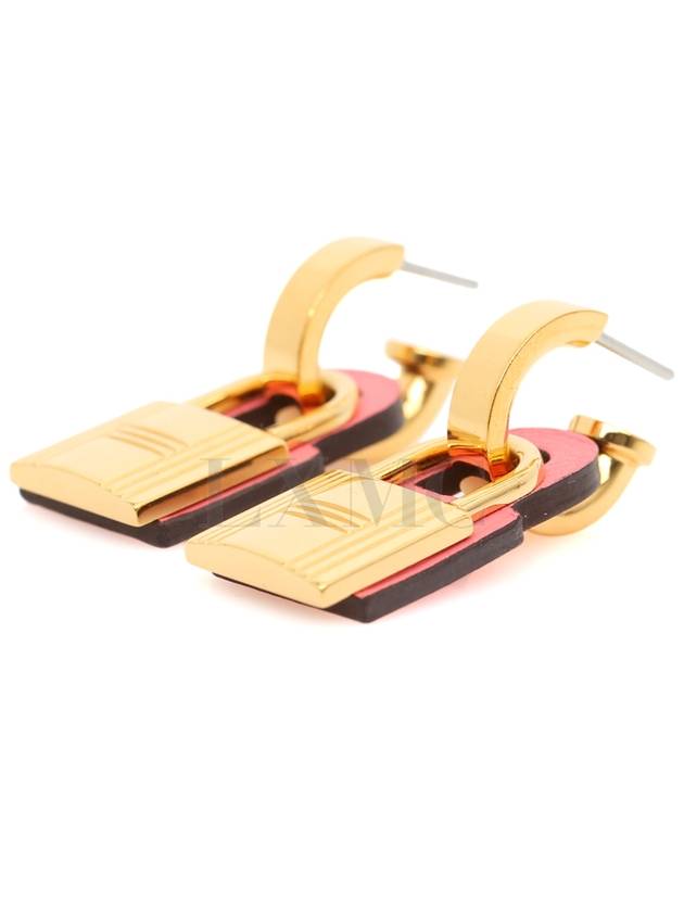 O Kelly Earrings Gold Pink H078851 - HERMES - BALAAN 5