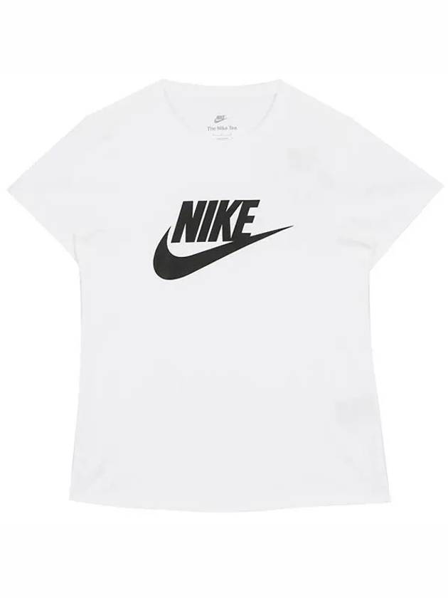 Sportswear Essential Logo Short Sleeve T-Shirt White - NIKE - BALAAN 3