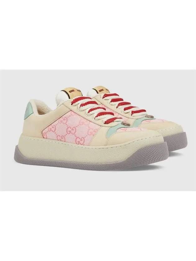 Women's Screener Logo Low-Top Sneakers Pink - GUCCI - BALAAN 4