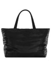 Silktech Canvas Tote Bag Black - SAINT LAURENT - BALAAN 3