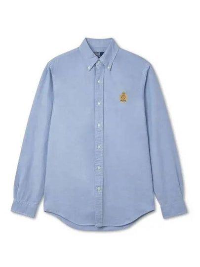 Crest Capsule Custom Fit Oxford Long Sleeve Shirt Blue - POLO RALPH LAUREN - BALAAN 2