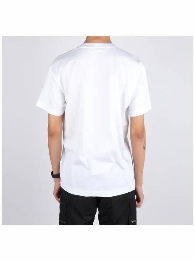 Logo Patch Short Sleeve T-Shirt White - STONE ISLAND - BALAAN 5