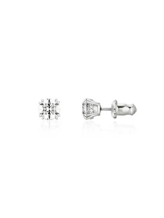 Stilla Round Stud Earrings White - SWAROVSKI - BALAAN 3