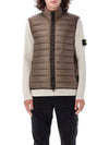 Loom Woven Chambers Recycled Nylon Down TC Vest Brown - STONE ISLAND - BALAAN 2