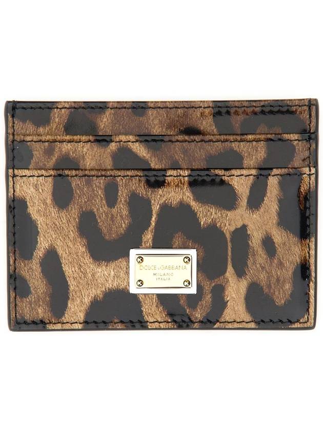 Leopard Print Leather Card Wallet Brown B0020373863 - DOLCE&GABBANA - BALAAN 2