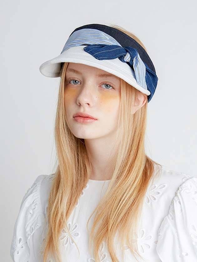 Petit Tie Sun Visor Blue - BROWN HAT - BALAAN 1