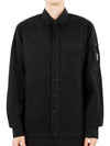 Tylon L Button Long Sleeve Shirt Black - CP COMPANY - BALAAN 2