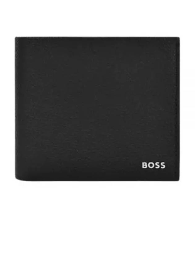 Logo Lettering Leather Half Wallet Black - HUGO BOSS - BALAAN 2