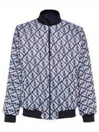 FF Motif Reversible Nylon Bomber Jacket Blue - FENDI - BALAAN 2