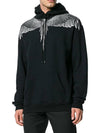 Grey Wing Print Hoodie Black - MARCELO BURLON - BALAAN 7