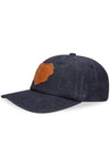 Logo Leather Patch Denim Ball Cap Indigo - HUMAN MADE - BALAAN 1