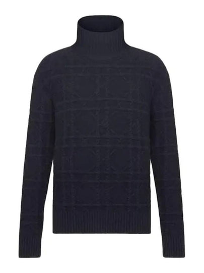 Cashmere Logo Knit Turtleneck Navy - DIOR - BALAAN 2