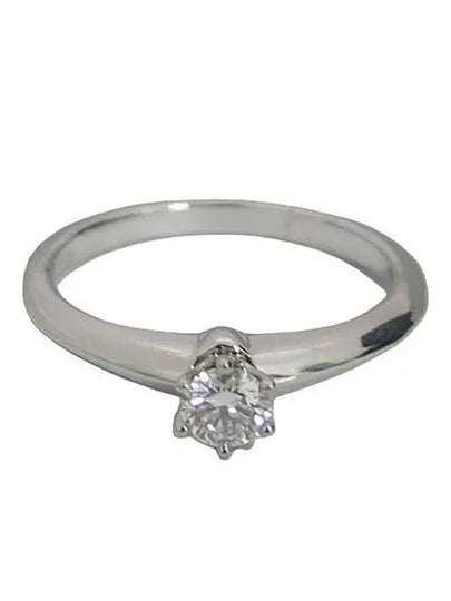 Tiffany PT950 Platinum 1 Point Diamond 0 19 Carat Wedding Ring No 8 Official Store Adjustable - TIFFANY & CO. - BALAAN 2