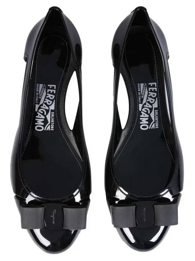 Vara Bow Jelly Ballet Flat Black - SALVATORE FERRAGAMO - BALAAN 4