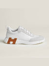 Bouncing Sneakers Calfskin Suede Goatskin Blanc - HERMES - BALAAN 3