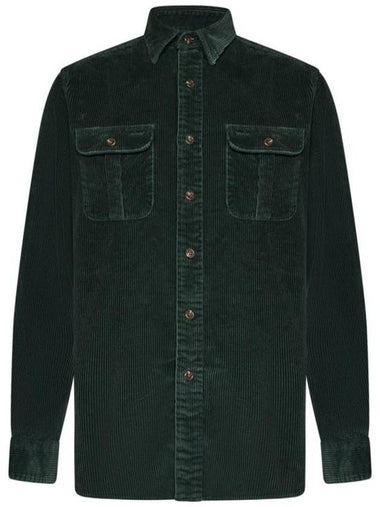 Corduroy Long Sleeve Shirt Green - POLO RALPH LAUREN - BALAAN 1