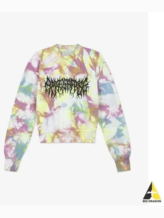 Metal Tie Dye Puff Sleeve Sweatshirt Multi STAR20900MLT - ARIES - BALAAN 1