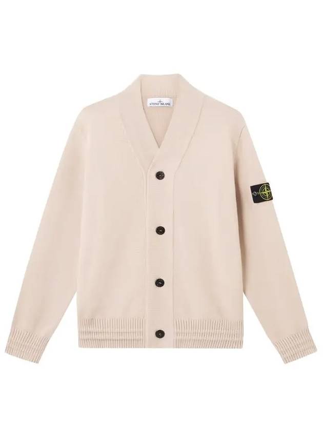 Winter Loose Fit Cardigan Off White - STONE ISLAND - BALAAN 3