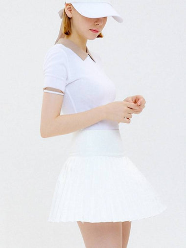 Shining pleated skirt white - LIKEWIZE - BALAAN 1