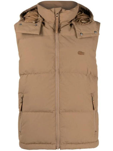 Water Repellent Padded Vest Brown - LACOSTE - BALAAN 1