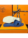 Women's Oran Sandals Calfskin Blue Navy - HERMES - BALAAN 6