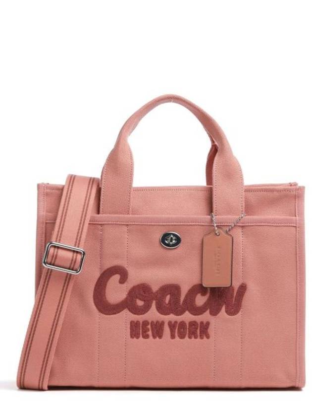 Logo Cargo Canvas Tote Bag Pink - COACH - BALAAN 1