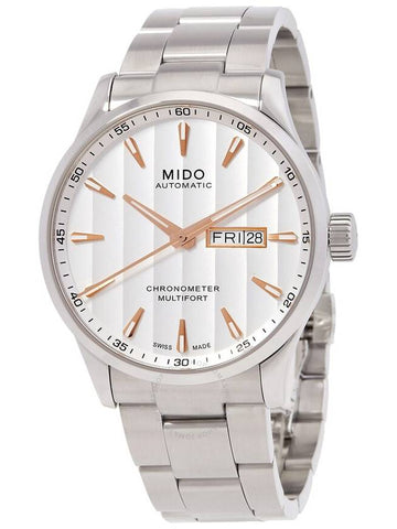 Mido Multifort Chronometer Automatic White Dial Men's Watch M0384311103101 - MIDO - BALAAN 1