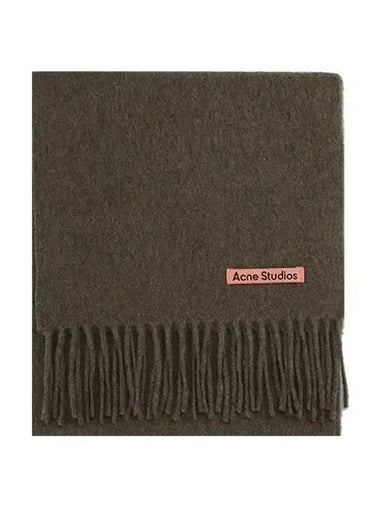 Wool Fringe Muffler Green - ACNE STUDIOS - BALAAN 1