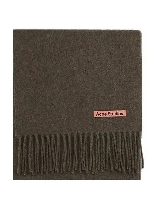 Wool Fringe Muffler Green - ACNE STUDIOS - BALAAN 1