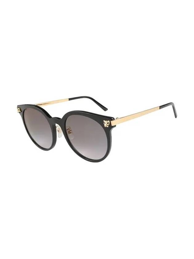 Eyewear Round Acetate Sunglasses Black - CARTIER - BALAAN 4